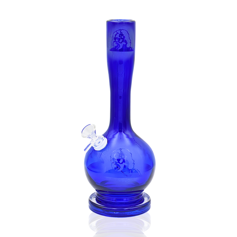12" Frosted Round Flask-JG Soft Glass Water Pipe – Glass On Glass