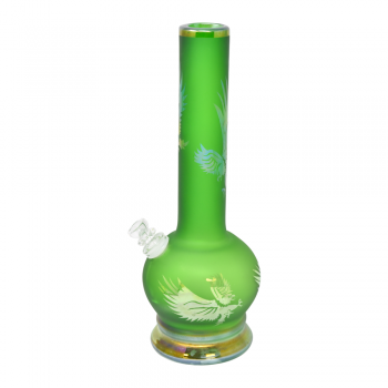 12" Frosted LG Bottle - Eagle Soft Glass Water Pipe - Glass On Glass