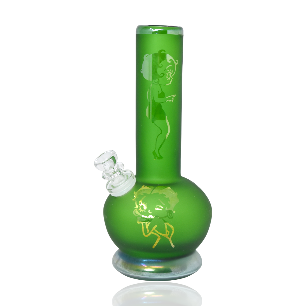 9 inch Frosted Bubble Base Soft Glass Water Pipe