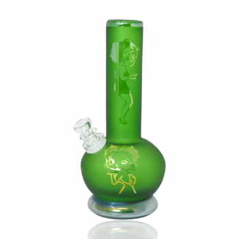 9" Frosted Bubble Base Soft Glass Water Pipe