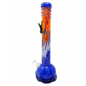 16" Tri-Color Frog Artillery Soft Glass Water Pipe - Glass On Glass [F58156G]