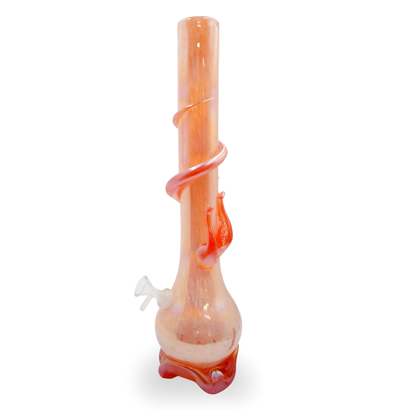 16" Large Flames Soft Glass Waterpipe – Glass on Glass [FM58172G] 