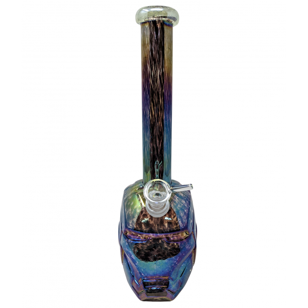 12" I Man Head Soft Glass Water Pipe Glass On Glass [E1120G]
