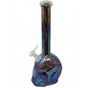 12" I Man Head Soft Glass Water Pipe - Glass On Glass [E1120G]