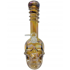 10" Skull Rainbow Soft Glass - Glass On Glass [E1182G]