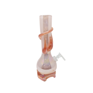 10" Flame Soft Glass Water Pipe - Glass On Glass [FM58171G] 