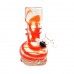 6" Clear with Swirly Color Soft Glass Water Pipe - Glass On Rubber [MA-0603A]
