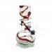 6" Clear with Swirly Color Soft Glass Water Pipe - Glass On Rubber [MA-0603A]