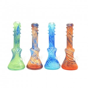 14" Pinched Base Twisted Tip Soft Glass - Glass On Rubber [MA-1407-A] 