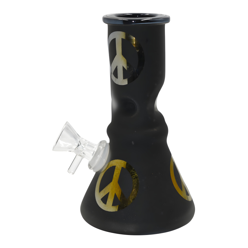 6" Ice Beaker Soft Glass Water Pipe - Glass On Glass