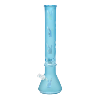 18" Frosted Flask Soft Glass Water Pipe – Glass On Glass