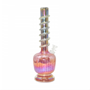 12" Apple Bottom with Full Ring Wrap Soft Glass Water Pipe - Glass On Glass [J21322G]