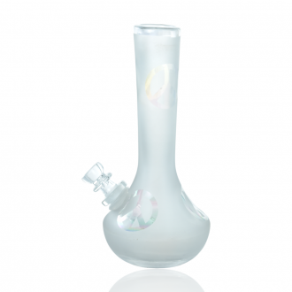 8" Frosted Long Tube Soft Glass Water Pipe