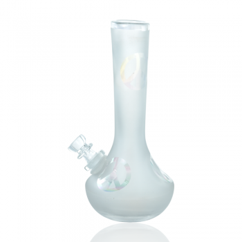 8" Frosted Long Tube Soft Glass Water Pipe