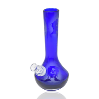 8" Dark Blue Soft Glass Water Pipe