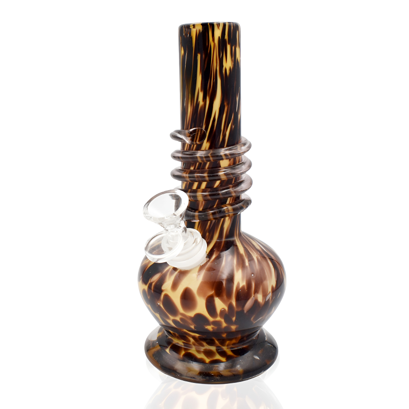 9" Luminous Flat Apple Wrap Soft Glass Water Pipe – Glass on Glass