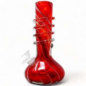 6 Wave Base Twist Grip Glass Water Pipe Mini Bong -SmokeDay