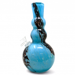 10" RoundB 2 Bulb Pinch Grip Soft Glass - Glass On Glass [JHSGG0018]