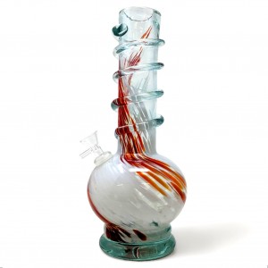 12" Lifted RoundB Twist Grip Soft Glass Large - Glass On Glass [JHSGG0021]