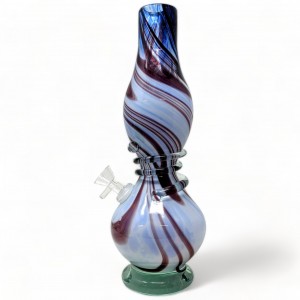 12" Lifted Mid Twist Grip Wide Neck Soft Glass- Glass On Glass [JHSGG0027]
