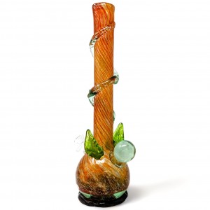 16" Twin Leaf Soft Glass Glass On Glass [JHSGG0041]