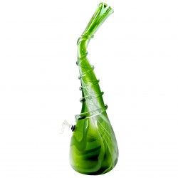 19" Melted Cone Twist Grip Soft Glass Large - Glass On Rubber [MA-2001] 