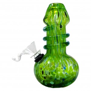6" RoundB Twist Grip Funnel Lip Soft Glass - Glass On Rubber [MA-0603] 