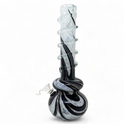 12" Pinched RoundB Twist Grip Soft Glass - Glass On Rubber [MA-1206]