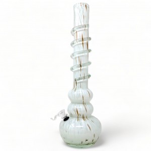 18" Triple Bubble Wave Grip Soft Glass Water Pipe - Glass On Rubber [MA-1805]