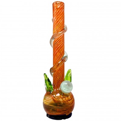 16" Twin Leaf Soft Glass - Glass On Rubber [MA-1602D] 