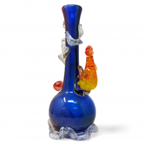 High Point Glass - 14" Glass Feathered Majesty & Climber Art Water Pipe - [MAHE-1404]