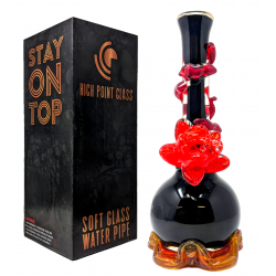 High Point Glass - 14" Ravens Rose Climber Art Water Pipe - [MAHE-1415]