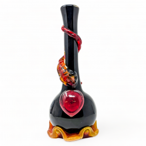 High Point Glass - 14" Ripple Surface Eye-Catching Heart Art Water Pipe - [MAHE-1416]
