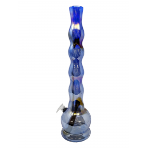 18" Wave  Soft Glass Water Pipe - Glass On Rubber
