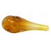 4" Gold Fumed Indented Spooky Face Spoon Hand Pipe - (Pack of 2) [STJ67]