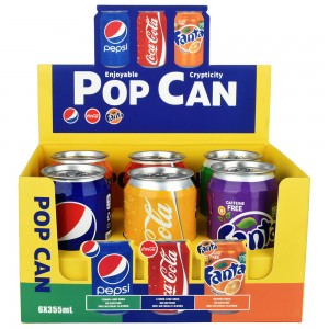 Assorted Pop Can Stash Cans 20oz  - 6ct Display