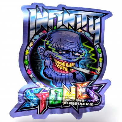 3.5 Gram Assorted Design Die Cut Baggies 50Ct - [BAGGIES200]