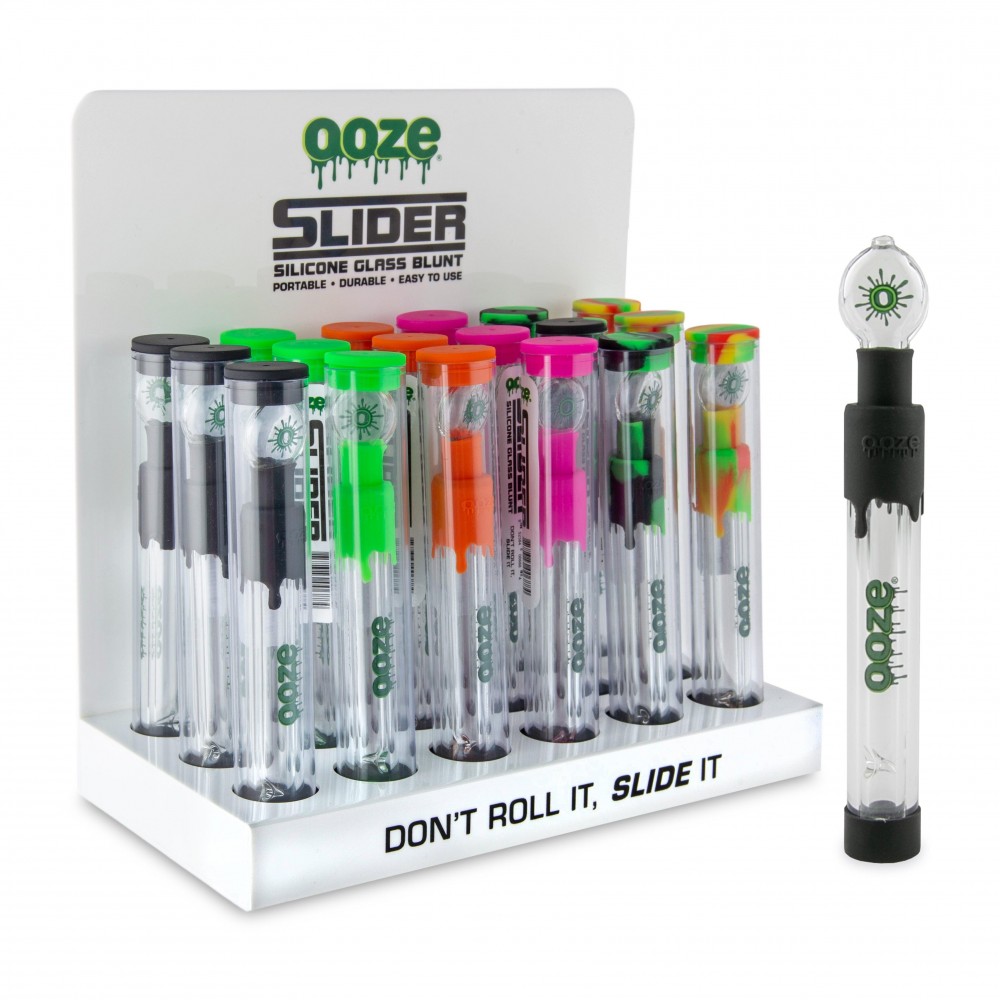 Ooze Slider Silicone Glass Blunt (Display of 18) [OOZ921]
