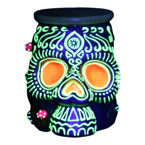 Voodoo Skull Glass Stash Jar - Glow in the Dark 3D