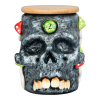 Scary Skull Shroom Glass Stash Jar - 3D