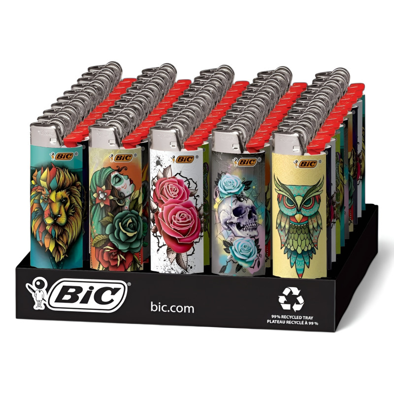 BIC Lighter Tattoo Series &ndash; 50 Count Display