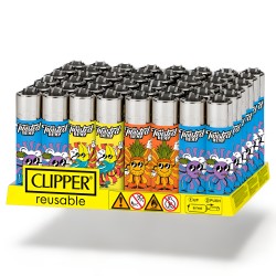 Clipper Lighters - Twisted Hemp Character Lighters - 48ct Display