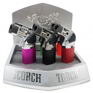 Scorch Torch Lighter Astro Premium Matte Finish 45 Degree Assorted Colors  6" - (Display of 6)