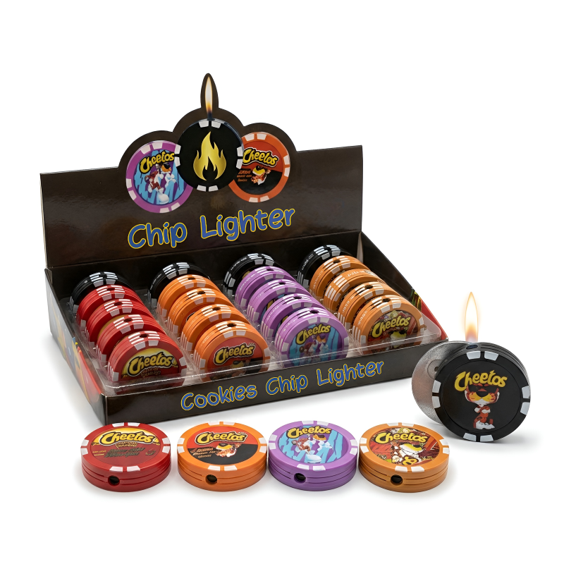Hot Cheetos Chip Butane Lighter – 20ct Display | Assorted Colors