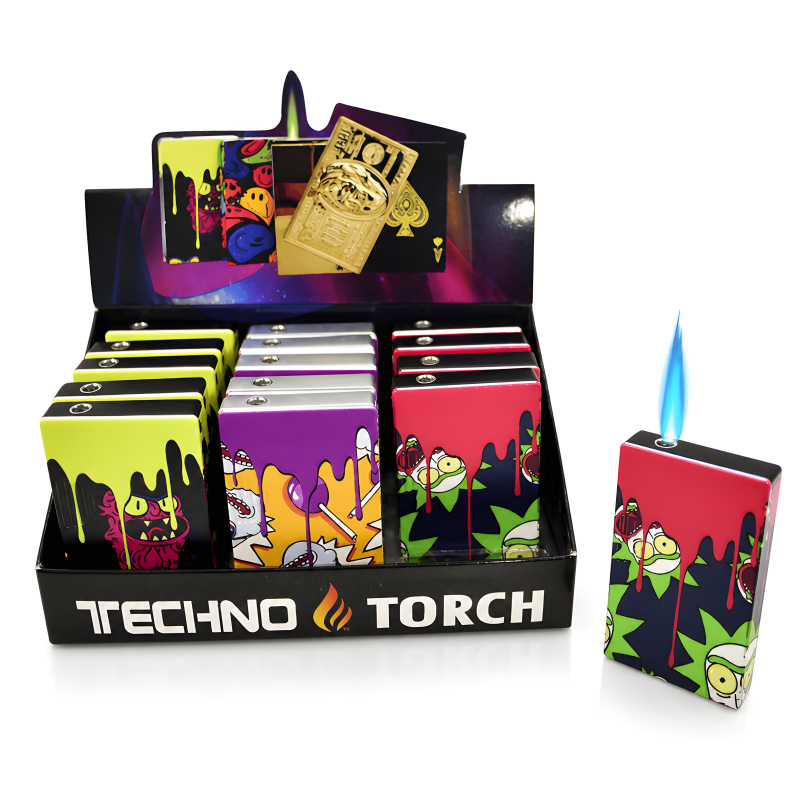 Techno Torch Designer Flip Flop Torch Lighter – 15ct Display