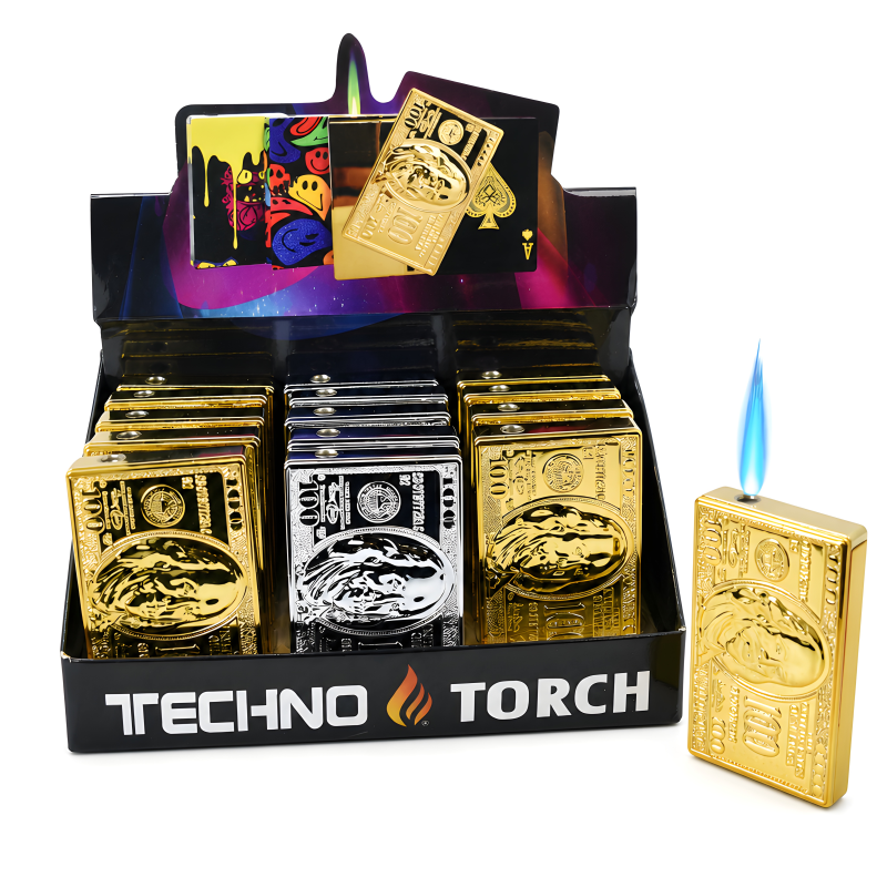 Techno Torch Designer Flip Flop Windproof Torch Lighter – 15ct Display