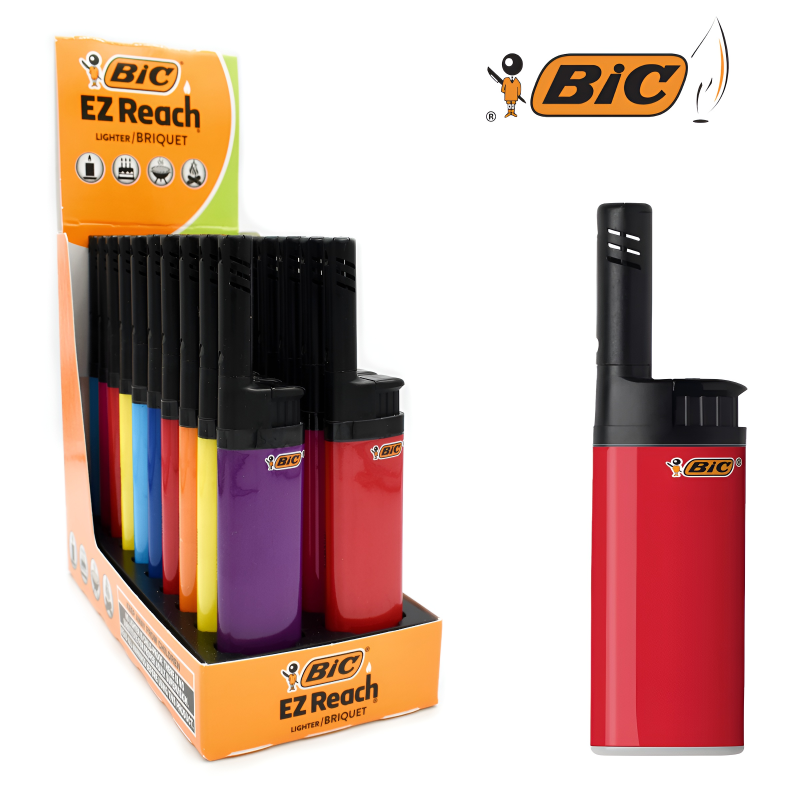BIC EZ Reach Lighters – 20ct Display – Assorted Colors