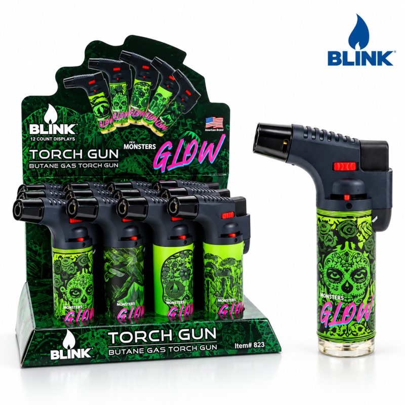 BLINK Folk Monsters Glow Torch Gun Lighter – 12ct Display