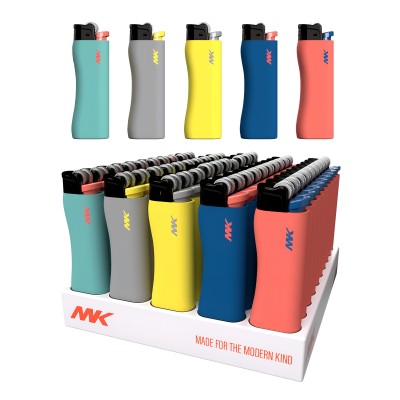 MK Lighter 9G Flint Tone Series - Assorted Colors - 50ct Display