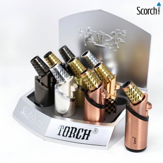 4.5" Scorch Torch Triple Torch Tank Assorted Colors - 9ct Display [61731-3T]